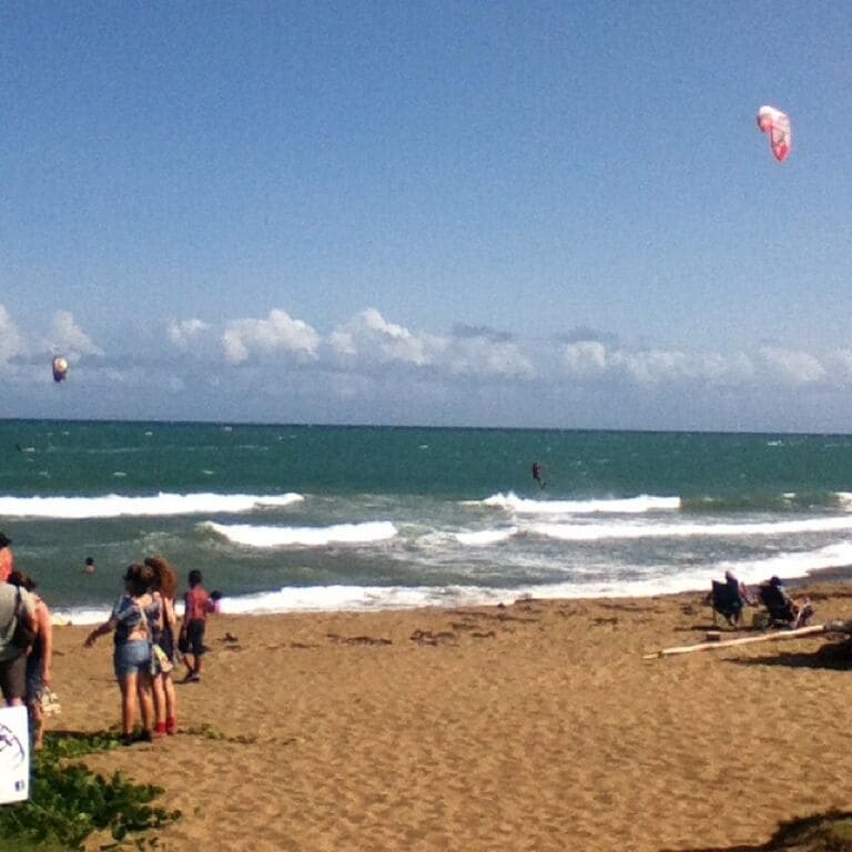 Perfect beach to practice surf board, boogie board and recently kite surfing. Not quite a beach for swimming or laying down to catch some sun.    