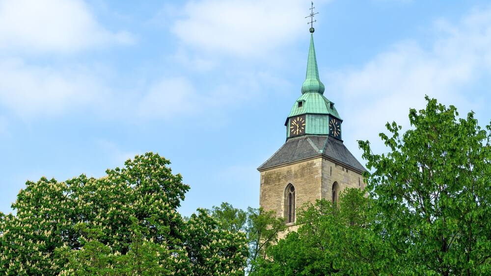 Kirchturm der St. Martinus Kirche in Greven,