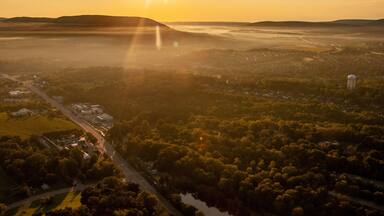 Aerial View of the Sun Rise
