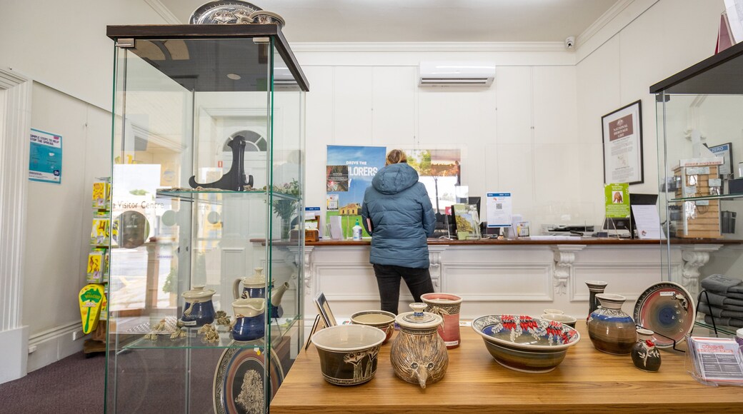 Burra Visitor Centre showing interior views as well as an individual femail