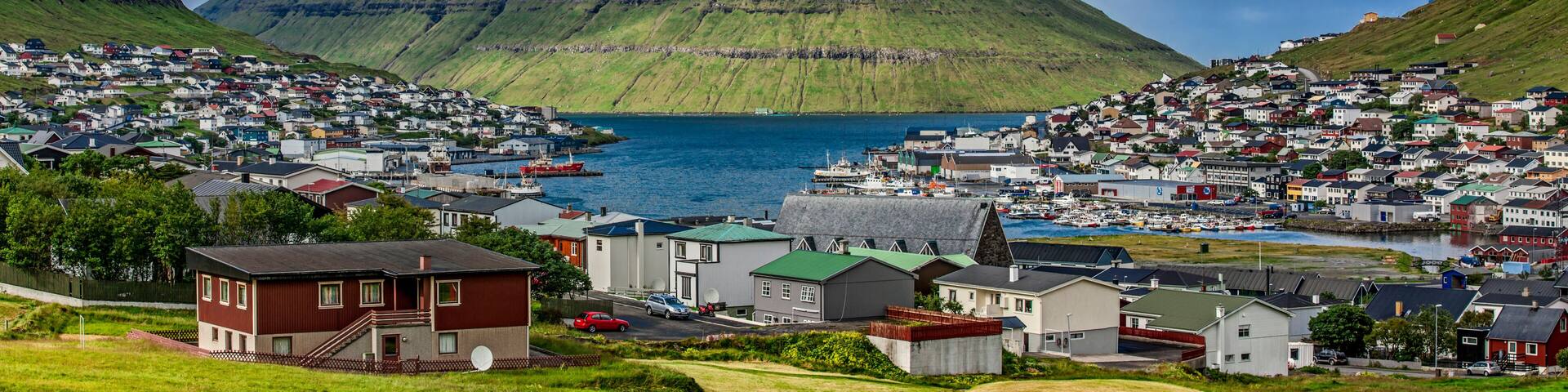 Klaksvik, Faroe Island,panoramic view