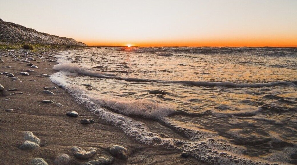 "Rauk" is a Swedish word for a special stone formation which is formed when relatively softer rocks at beaches are eroded by the surrounding sea and a harder limestone core remains. It's absolutely magical to watch the sunset by these special stones and the beach. #BvSwater
Shot on GoPro Hero 5 Black.