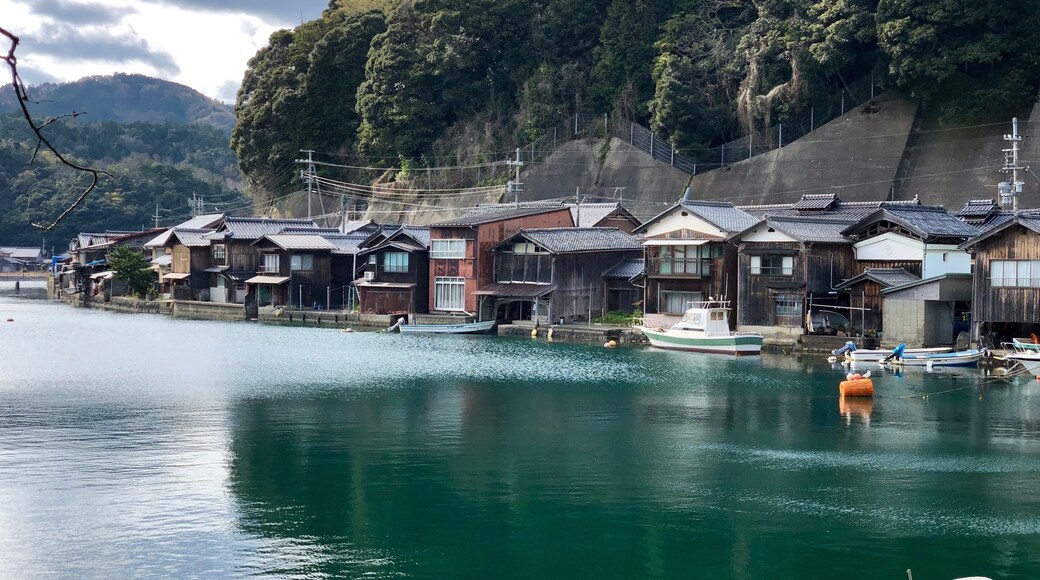 Fishing houses along the Japan Sea