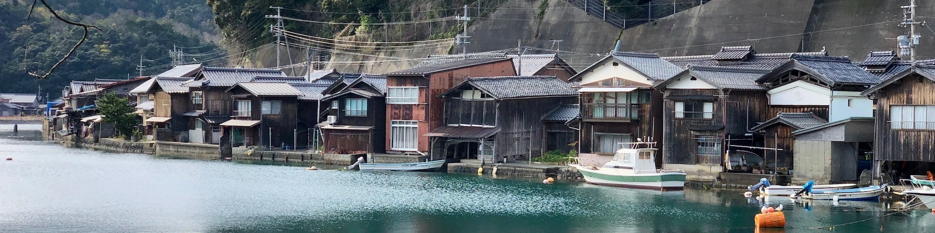 Fishing houses along the Japan Sea