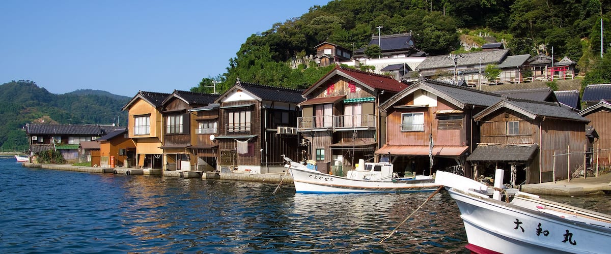 Funaya houses : Ine-cho, Kyoto Prefecture, Japan.
