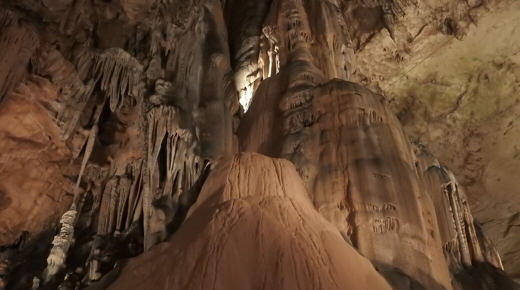 A true cathedral ... Stalactites rising about 1 cm per century ..
Une vrai cathédrale...Des stalactites montantes d'environ 1 cm par siècle...