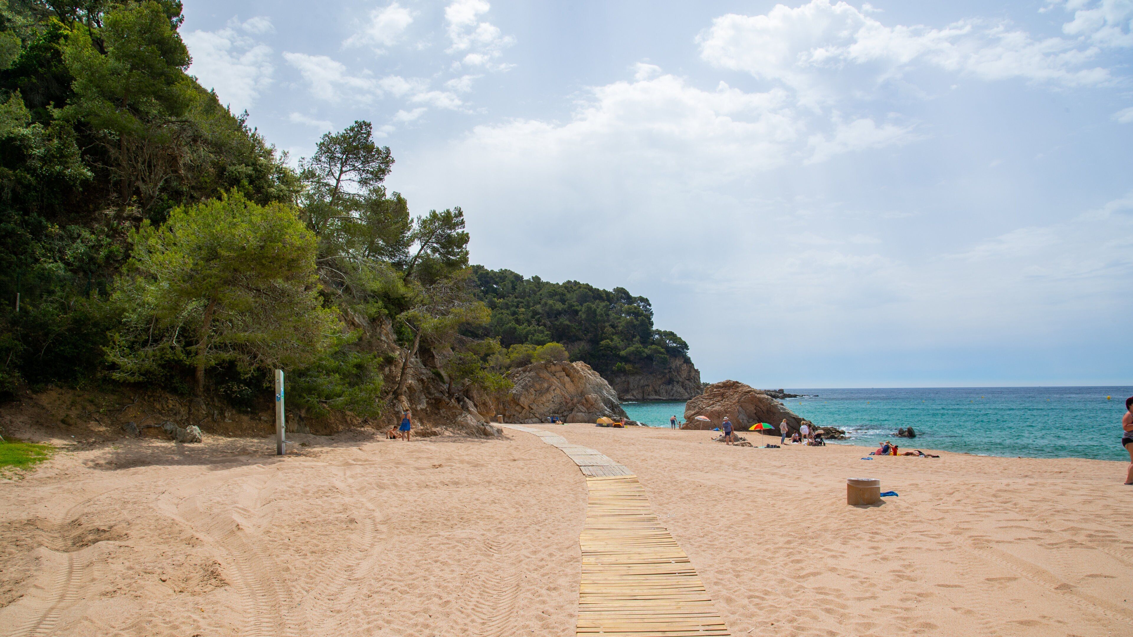 Cala Canyelles Beach which includes general coastal views and a sandy beach