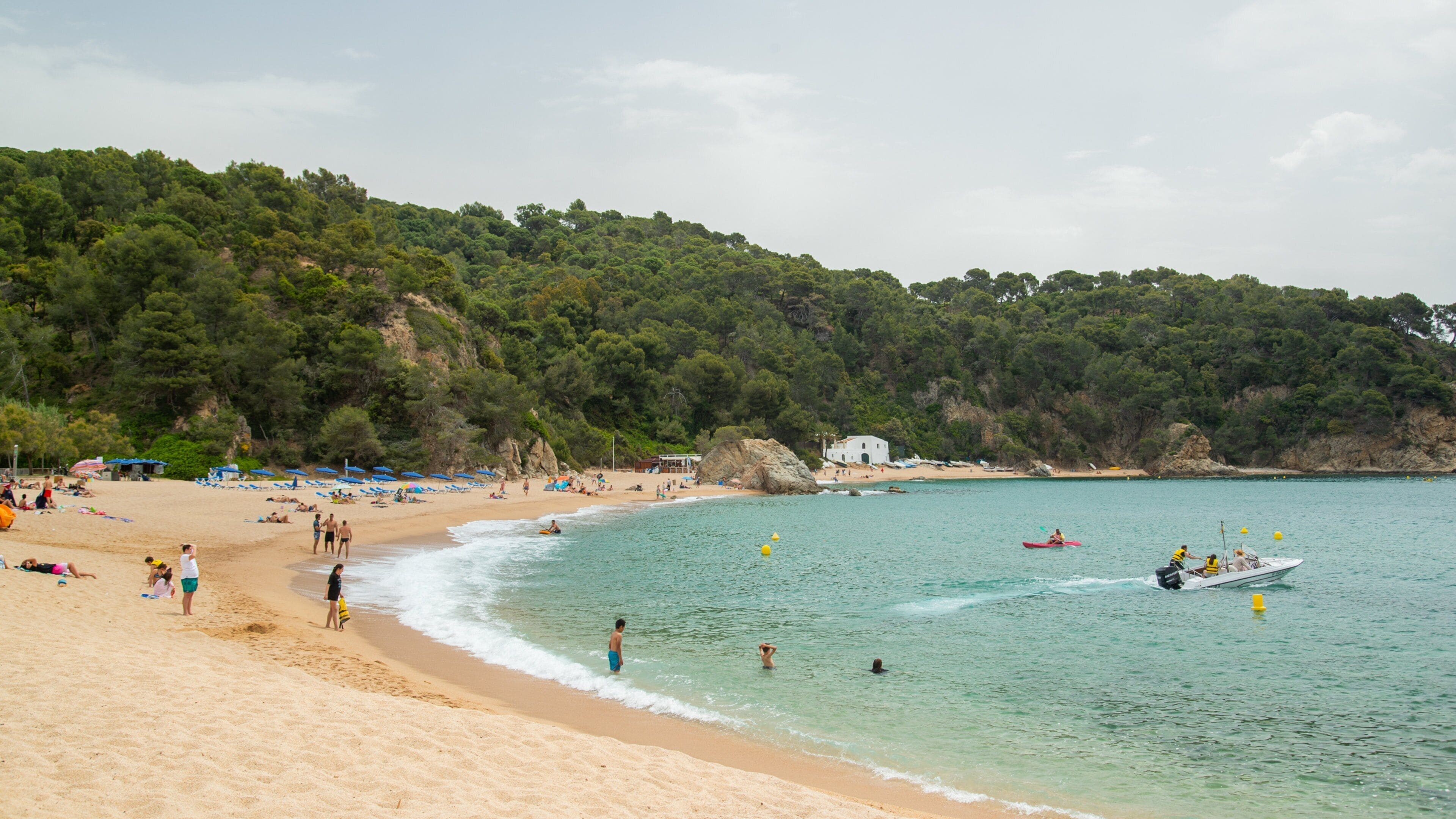 Cala Canyelles Beach which includes a beach and general coastal views
