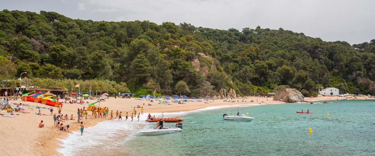 Cala Canyelles Beach featuring general coastal views and a sandy beach