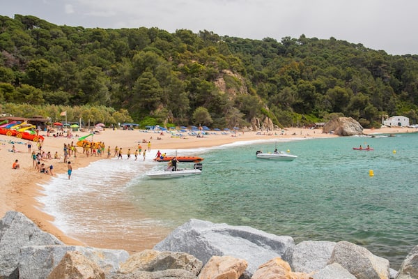 Cala Canyelles Beach featuring general coastal views and a sandy beach