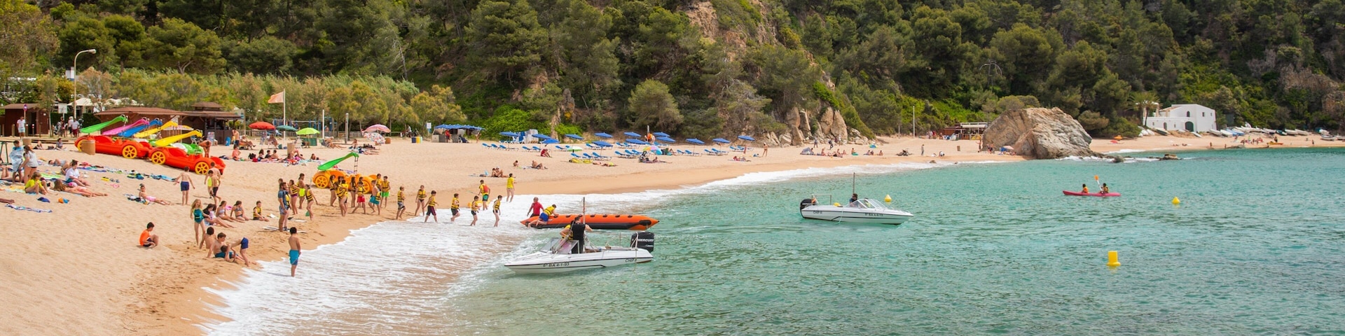 Cala Canyelles Beach featuring general coastal views and a sandy beach