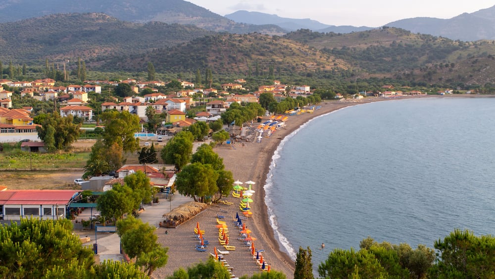 Beach of Anaxos Skoutarou, Lesbos, Greece