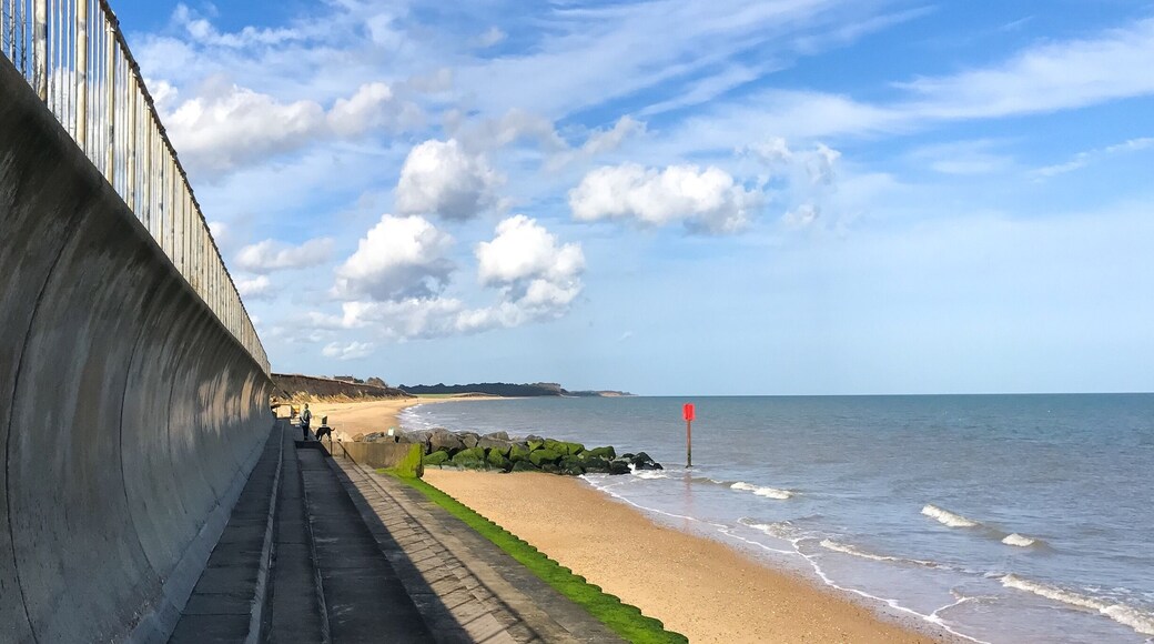 Suffolk geometry! The beach and prom just north of Southwold Pier