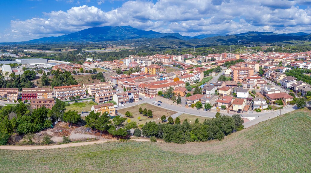 Panoramic of the city of Hostalric, municipality and Spanish