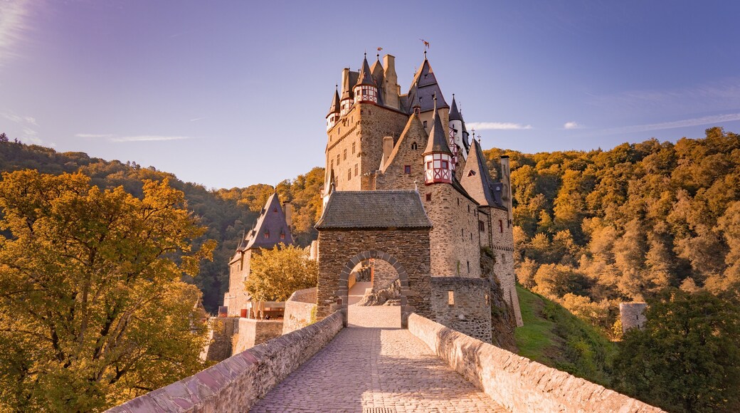 Eltz Castle in golden hour