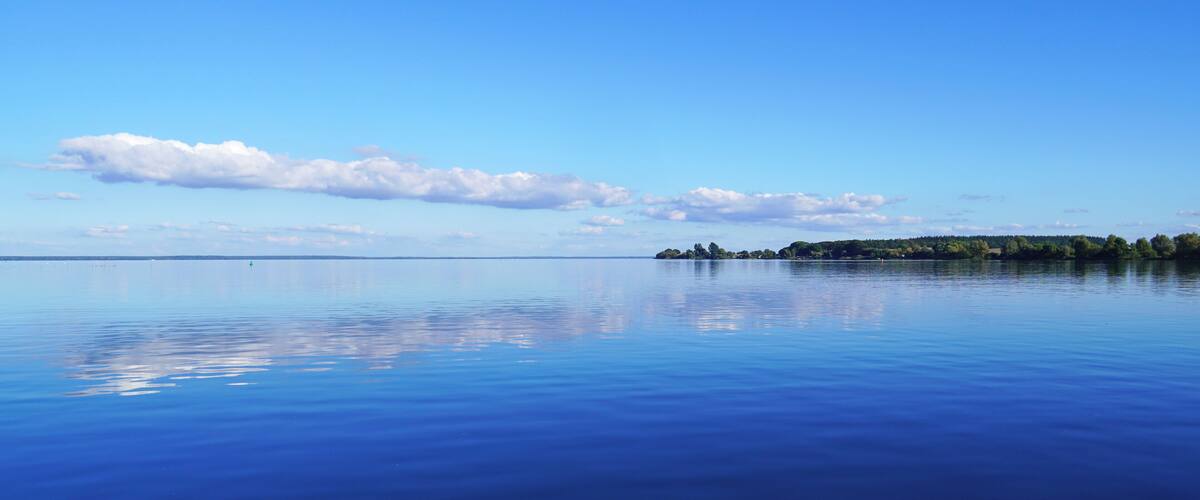 Beautiful landscape of a lake in the Muritz National Park, Kargow, Germany