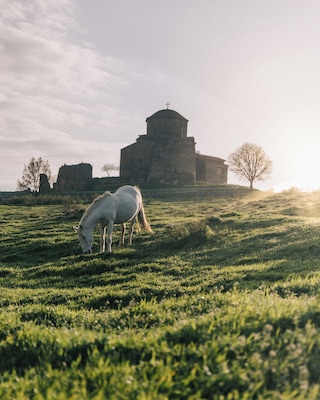 #Jvari is only about an hour ride from #Tbilisi and the wonderful views are worth it. I highly recommend visiting at sunset!