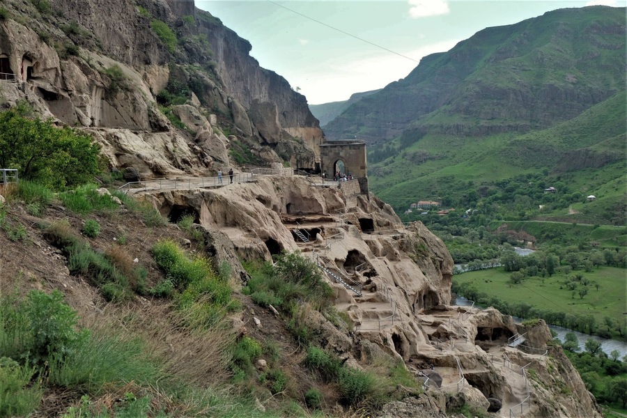 Vardzia used to be hidden cave city, which could fit 50 thousands of people. Big part of it was unfortunately destroyed in earthquake in 1283. Still Vardzia is simply amazing complex full of mysteries.