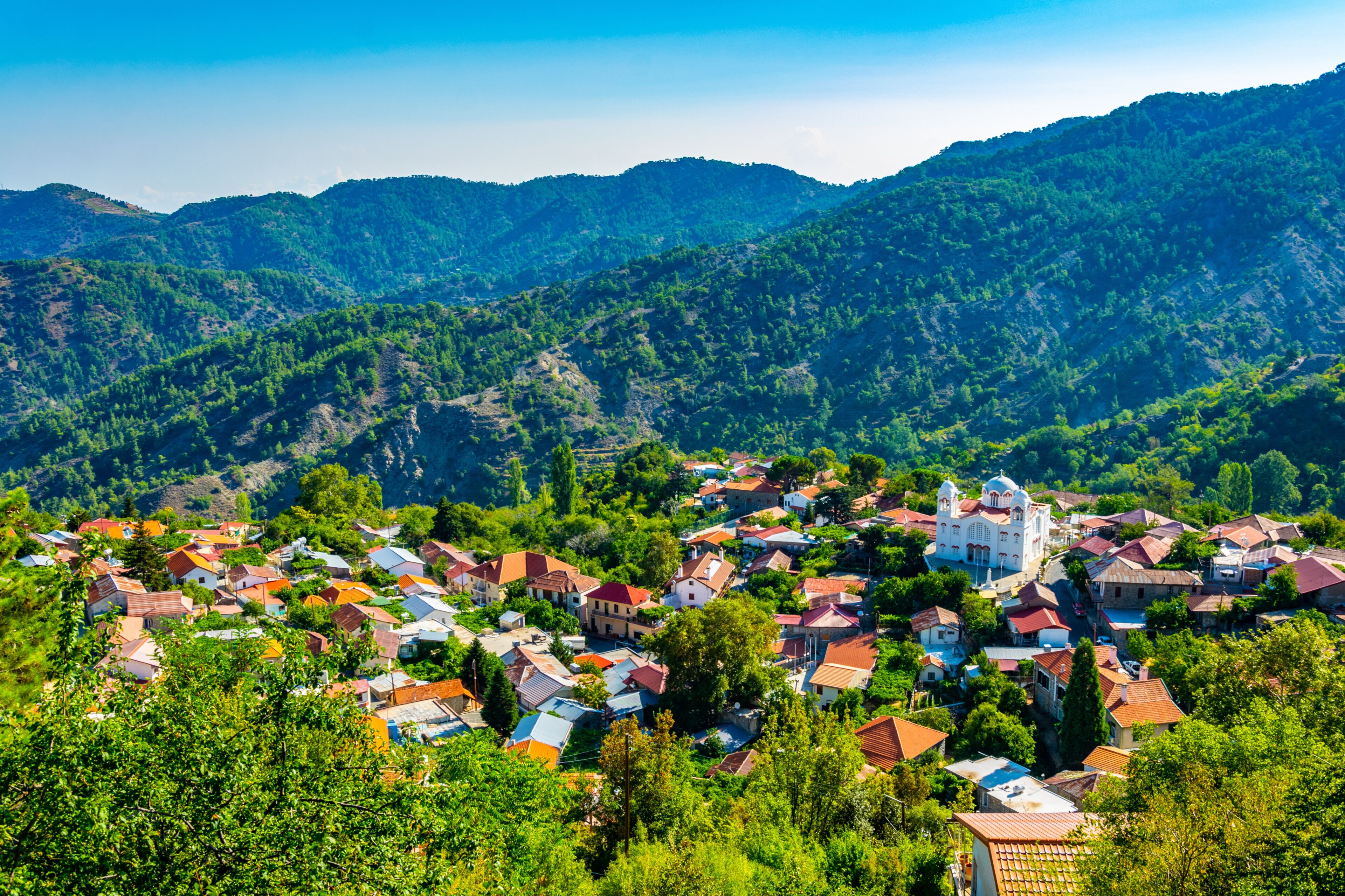 Pedoulas village on Cyprus