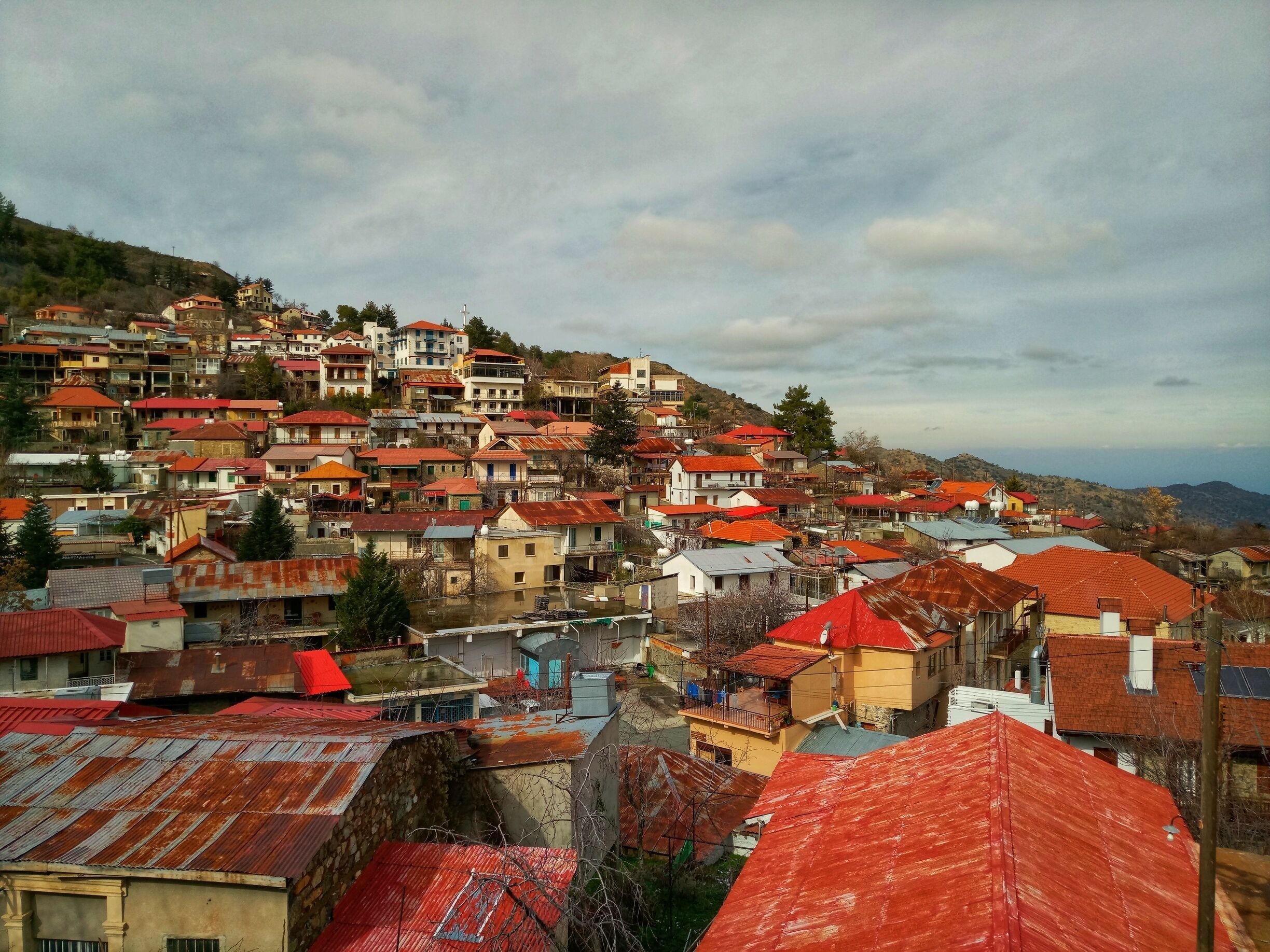 The village, looking resplendent in January.