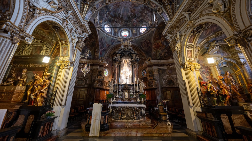 Interior of Church of Saint Mary of the Mountain - Varese, Italy
