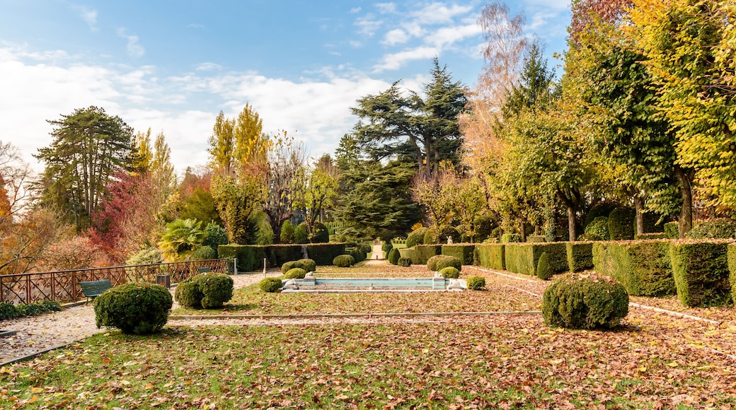 Public gardens of Villa Toeplitz at autumn season in Varese, Lombardy, Italy.