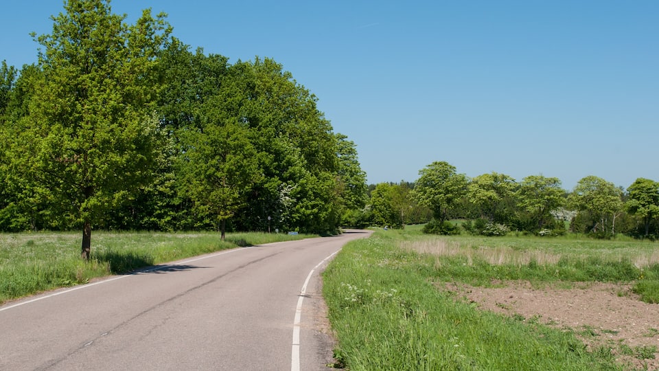 Hyrebakken road between Allerod and Farum in Denmark