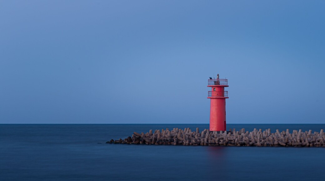 Small red lighthouse, Ras El Bar, Damietta, Egypt