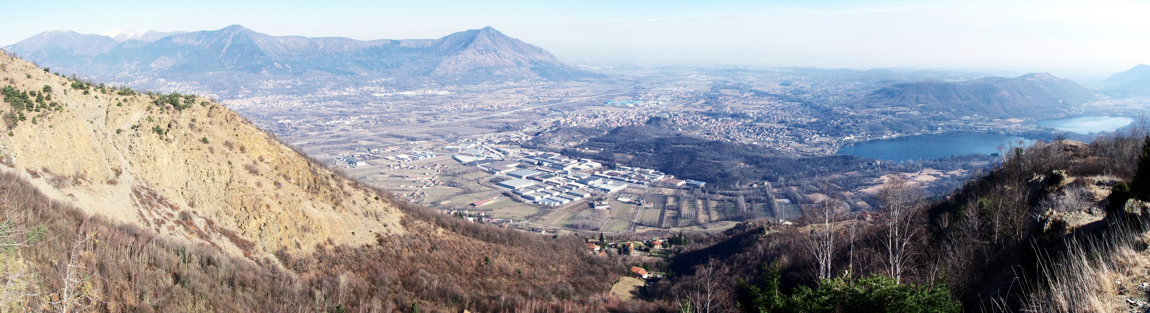 On the right the two Laghi di Avigliana