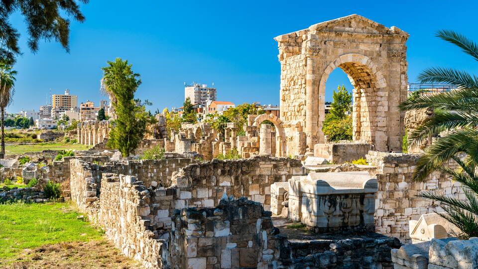 Arch of Hadrian at the Al-Bass Tyre necropolis in Lebanon