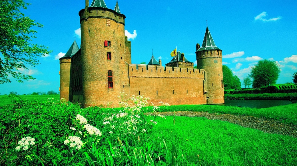 Low angle view of a castle, Muiden Castle, Netherlands