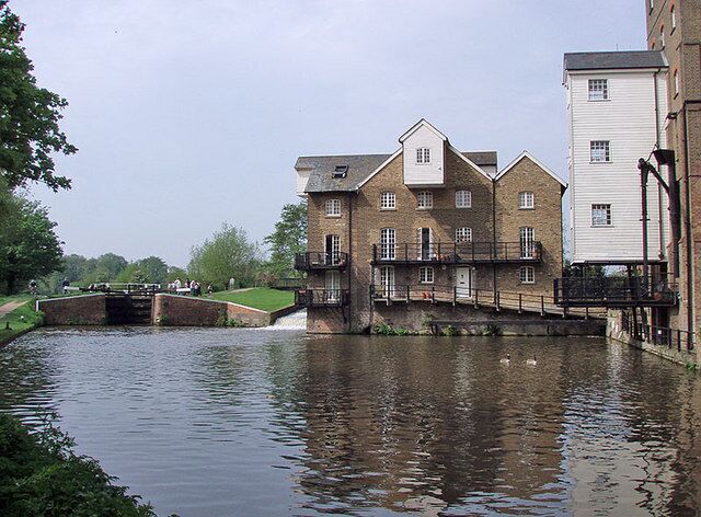 Coxes Lock and Mill, 2008. Compare with the 1974 version 480537.