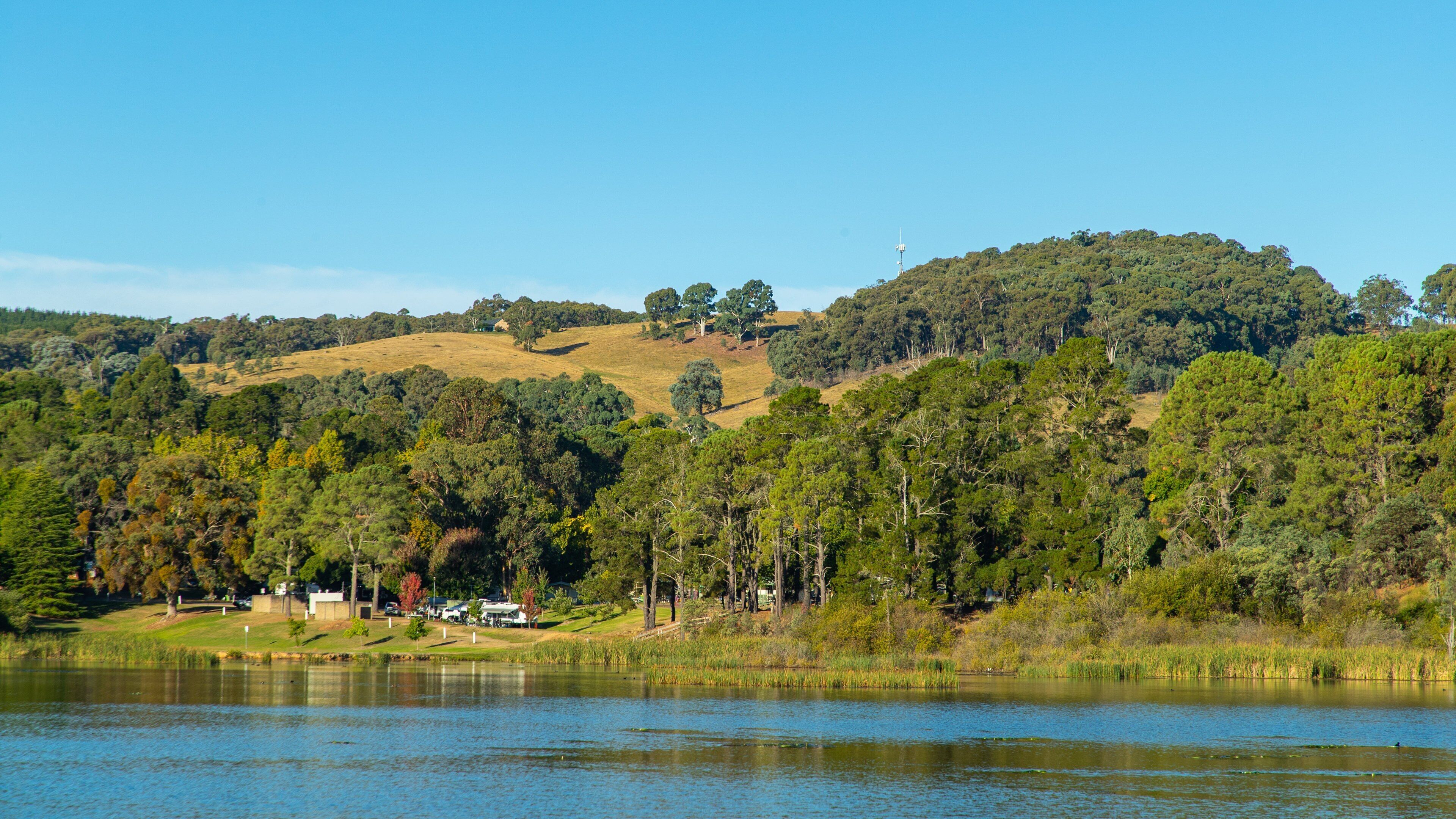 Lake Sambell showing a lake or waterhole and tranquil scenes