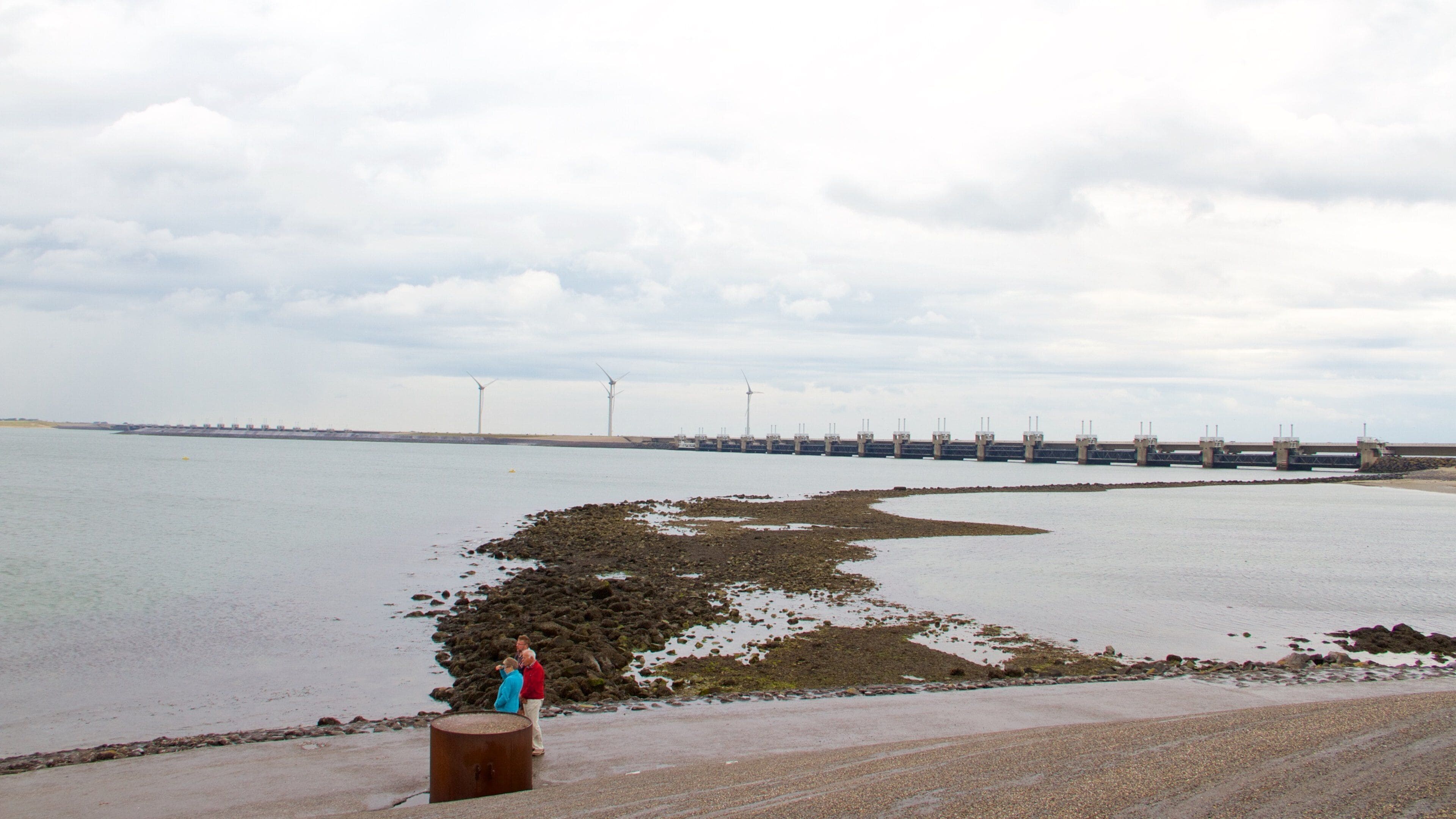 Vrouwenpolder featuring a beach and general coastal views as well as a couple