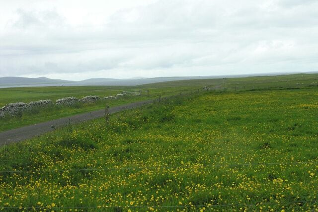 Fields near Gebro, Shapinsay View of fields near Gebro, Shapinsay.