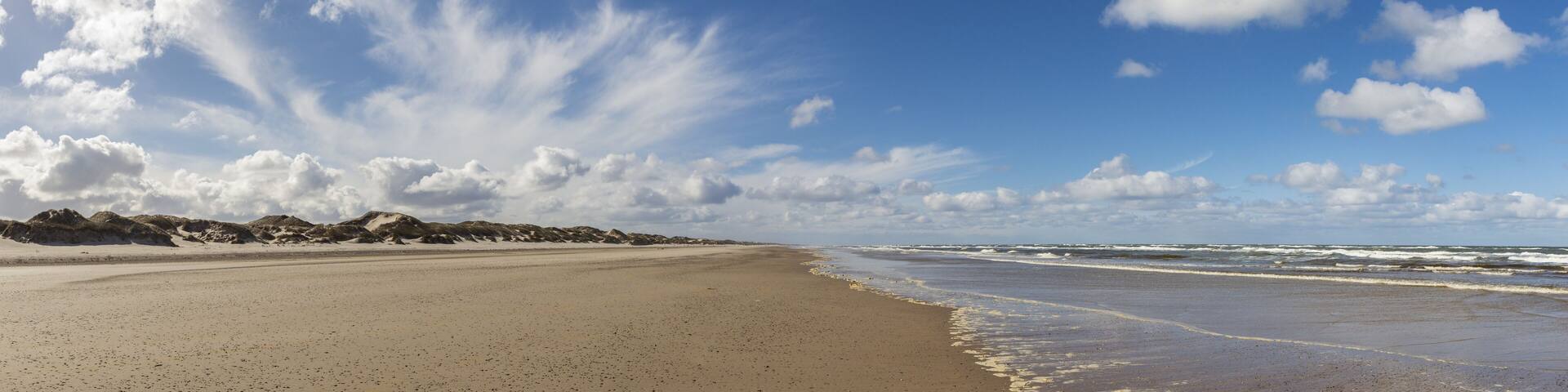 Clouds at the North Sea beach, Henne Mølle, Region Syddanmark, Denmark, Europe