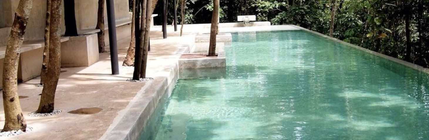 SEKEPING SERENDAH - swimming Pool situated along the slope of the hills, been our hang out place during our weekend retreat