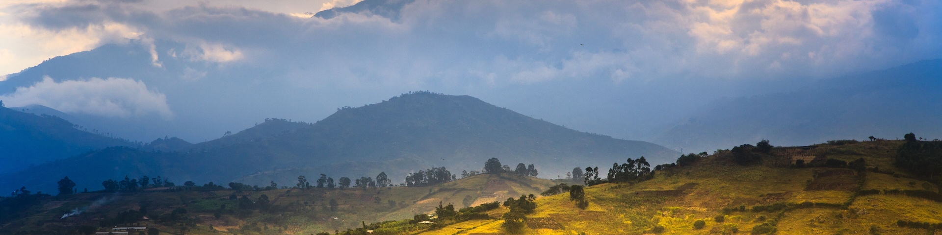 View to Rwenzori Mountains around Fort Portal - Uganda
