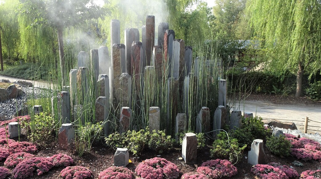 Along the road through the Chinese garden.