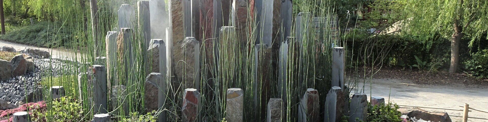 Along the road through the Chinese garden.