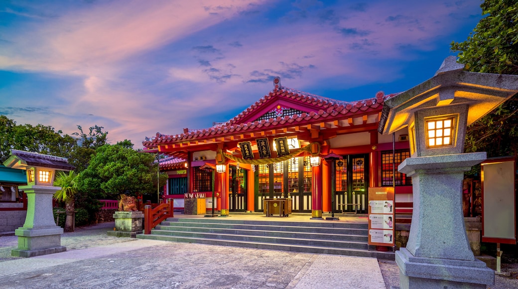 Night view of Naminoue Shrine in okinawa