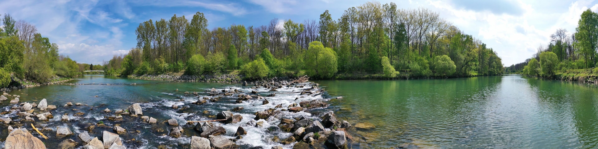 Die Iller von oben