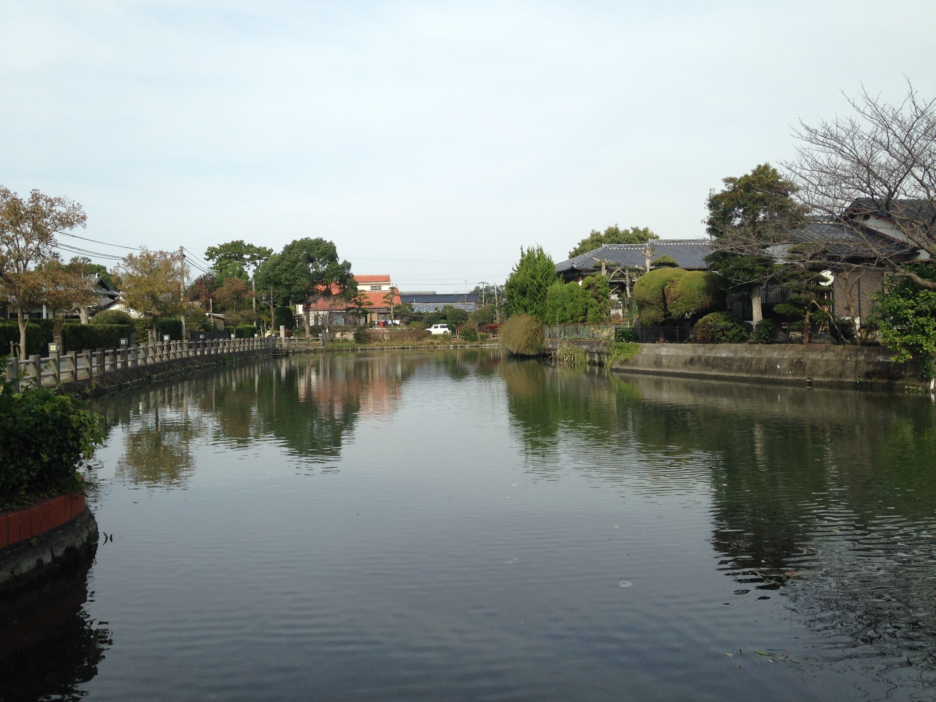 安東橋付近の舞台より望む掘割
