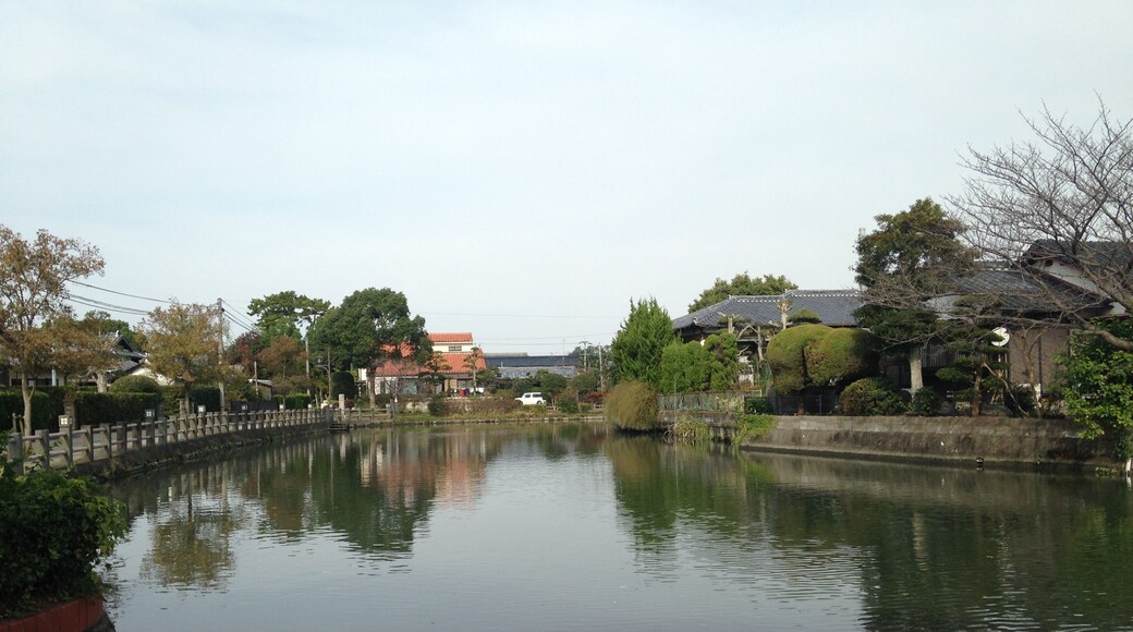 安東橋付近の舞台より望む掘割