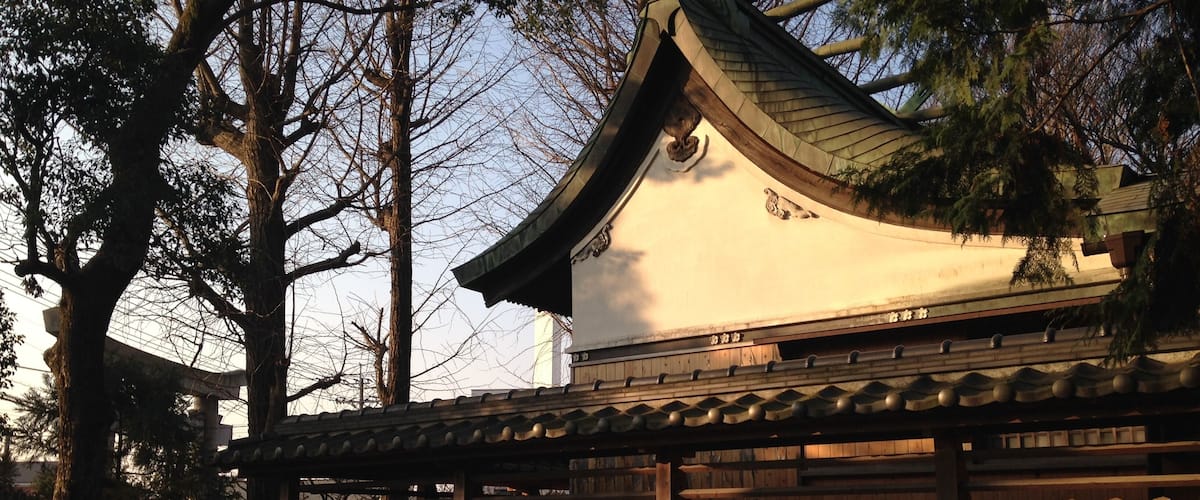 二日市八幡宮の本殿と鳥居