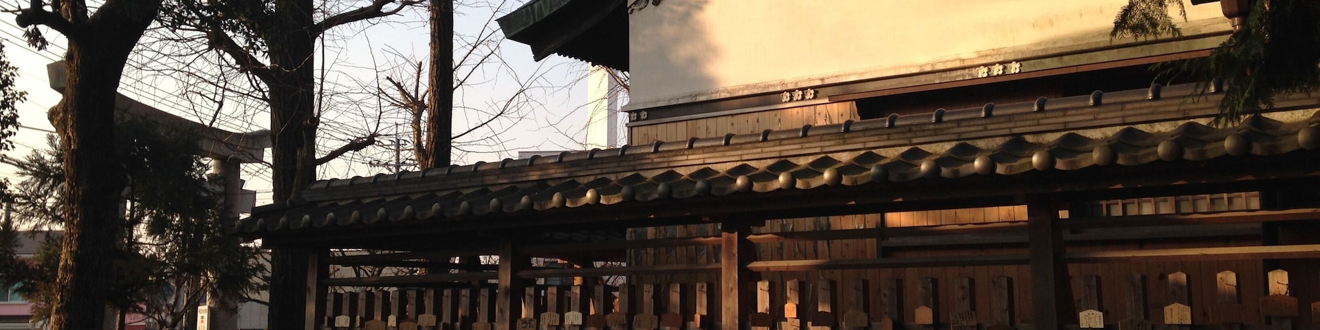 二日市八幡宮の本殿と鳥居