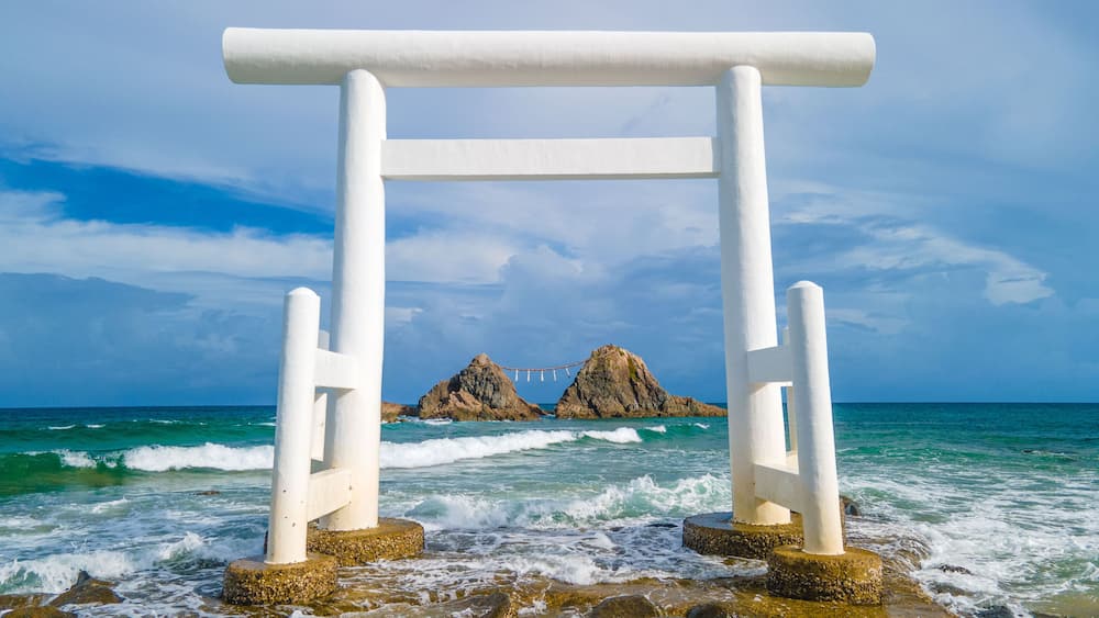 糸島 二見ヶ浦 夫婦岩 鳥居 1