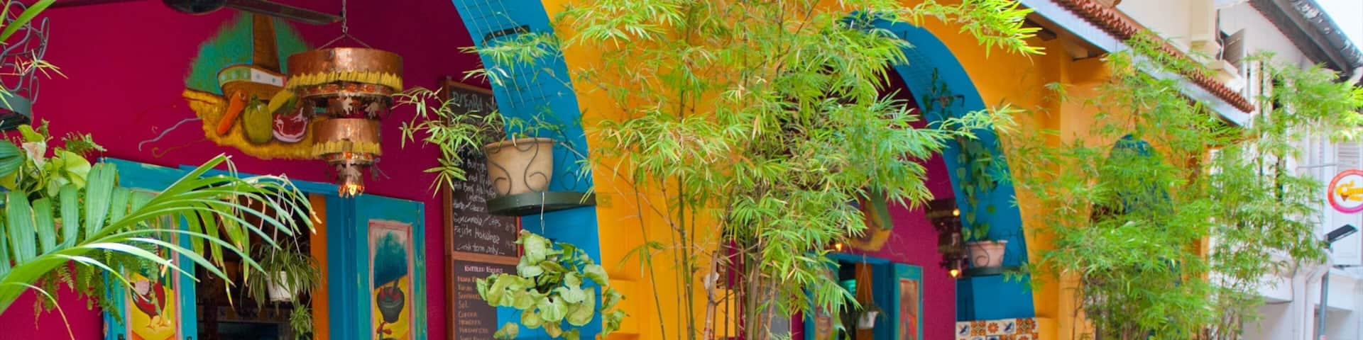 Haji Lane featuring street scenes and a city as well as a couple