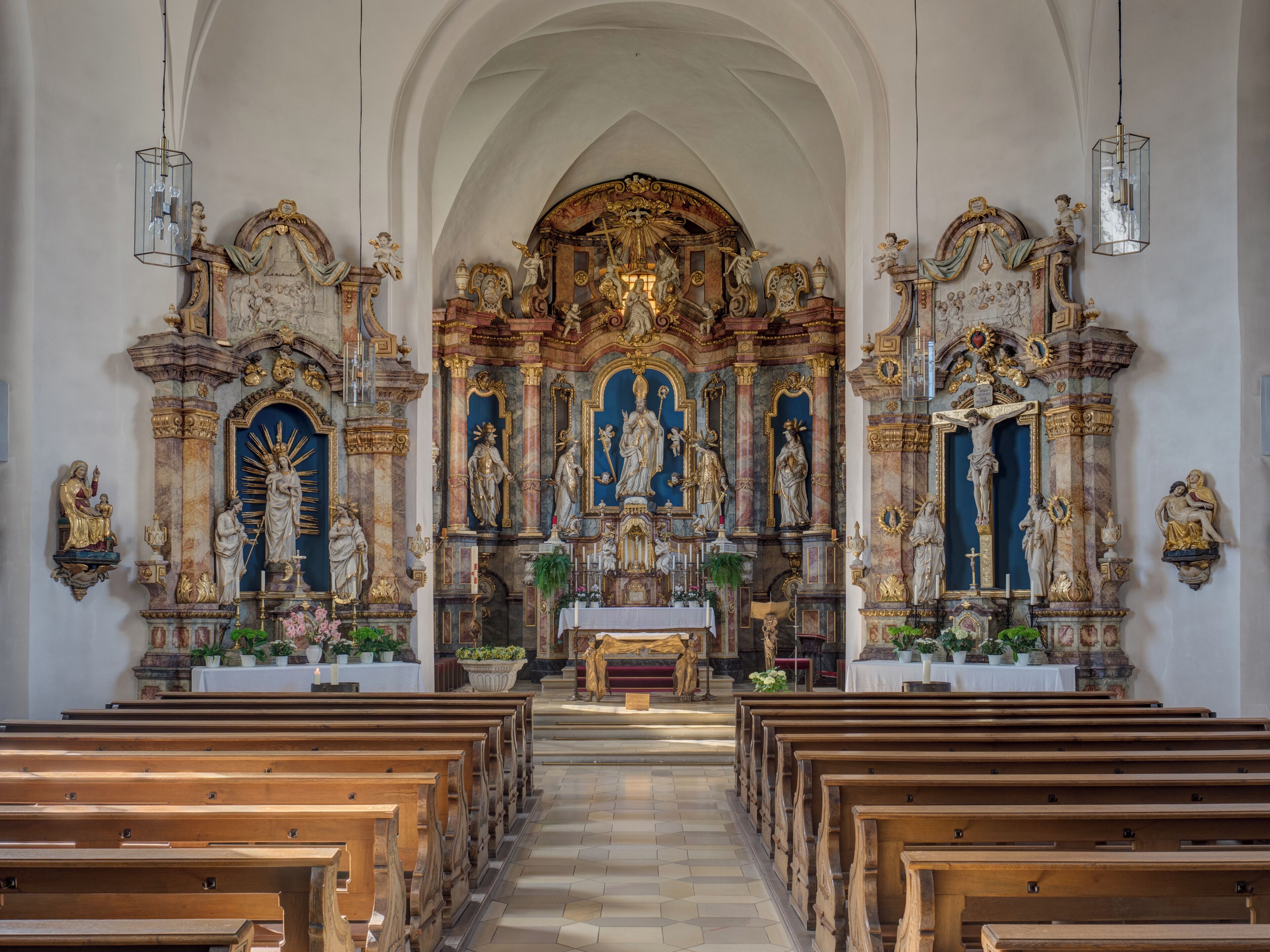 Sanctuary in the Catholic Church of St. Kilian (Pretzfeld)