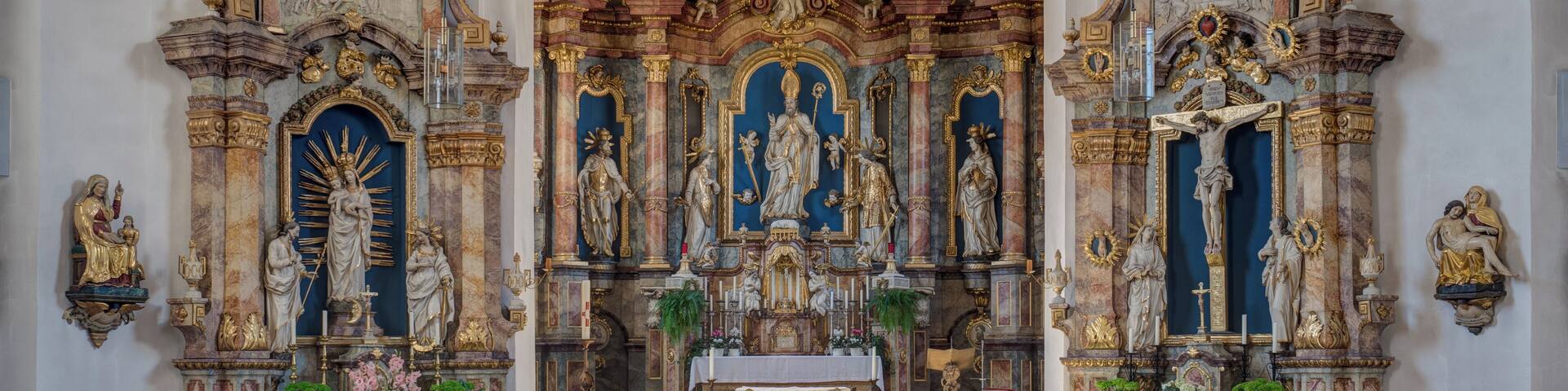 Sanctuary in the Catholic Church of St. Kilian (Pretzfeld)